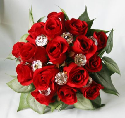 pictures of red and white wedding. Red Wedding Bouquet 2